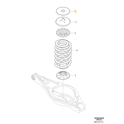 VOLVO C40 EX40 XC40 podkladka guma mocowania sprezyny tyl OE 31451678