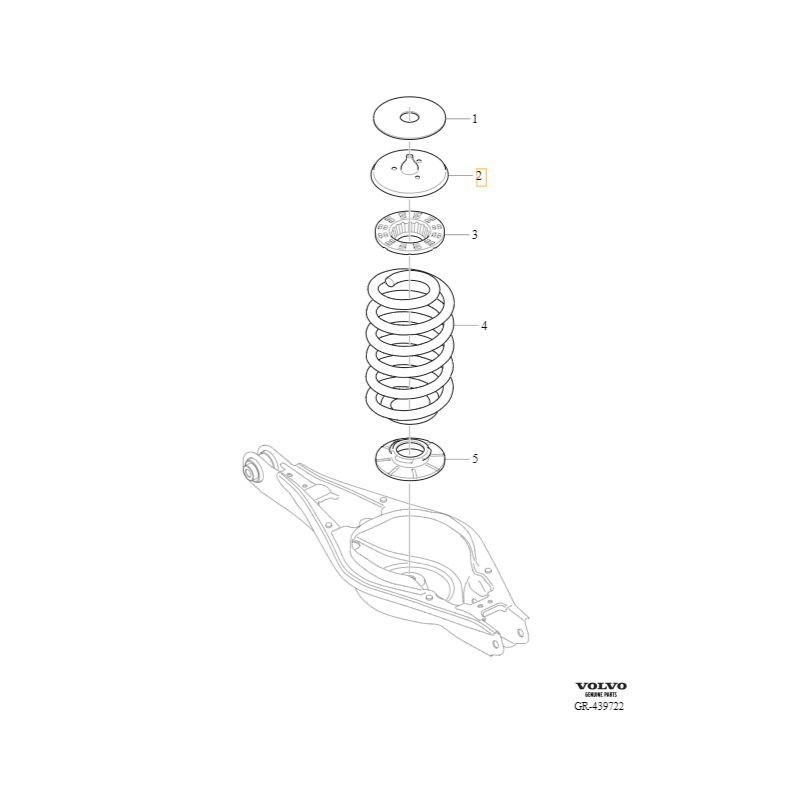 VOLVO C40 EX40 XC40 mocowanie talerz sprezyny tyl OE 32221194