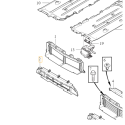 VOLVO XC40 dolna kierownica prowadnica powietrza OE 31455418