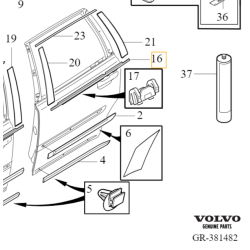 VOLVO XC90 listwa zgarniajaca drzwi lewy tyl chrom OE 30753852
