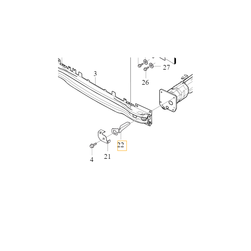 VOLVO S60 V60 V60CC lewy wspornik wzmocnienia czolowego OE 31349722