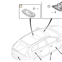 VOLVO S80L XC60 I lampka oswietlenie wnetrza tyl bezowa OE 39852748