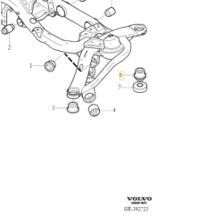 VOLVO XC90 I tuleja tylna rama zawieszenia sanki tyl OE 30760984