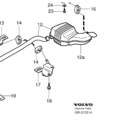 VOLVO S60 V70 XC70 wydech tlumik koncowy D5244T OE 31261868