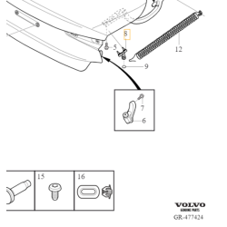 VOLVO S60 III gorny odboj klapy bagaznika OE 31479412