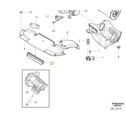 VOLVO V40 V40CC zaslepka dolotu powietrza OE 31370172
