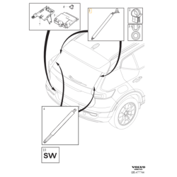 VOLVO EX40 XC40 lewy silownik elektryczny klapy bagaznika OE 32384408