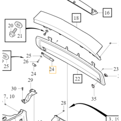 VOLVO V90 V90CC XC60 II uchwyt raczka zamykania klapy bagaznika OE 32131022