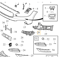 VOLVO S90 V90 lewa kratka zaslepka zderzak przod OE 31425076