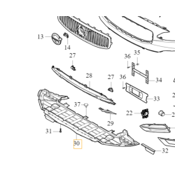 VOLVO S90 V90 plyta oslona pod zderzak chlodnice przod OE 31690842