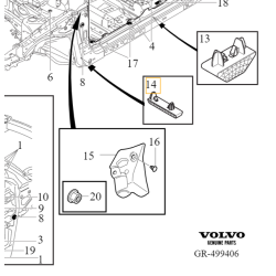 VOLVO EX40 XC40 kostka pod lewarek wzmocnienie przod OE 32226865