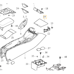 VOLVO C40 EX40 XC40 wykladzina schowka mata ladowarki telefonu OE 32226710