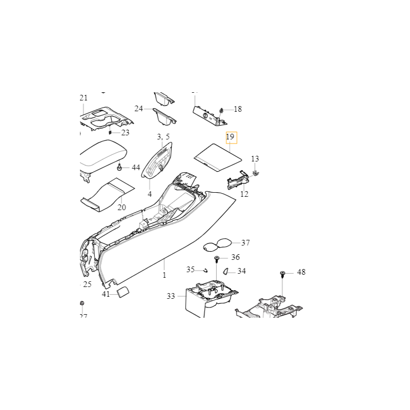 VOLVO C40 EX40 XC40 wykladzina schowka mata ladowarki telefonu OE 32226710
