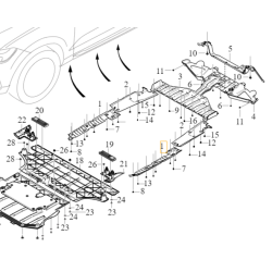 VOLVO C40 EX40 XC40 EV panel lewa oslona podlogi OE 32352088