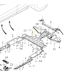 VOLVO C40 EX40 XC40 EV plyta oslona podlogi zawieszenia tyl OE 32262070