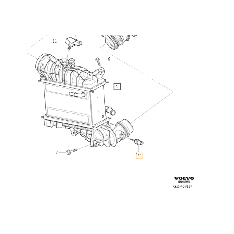 VOLVO S60 V60 S90 V90 XC40 XC60 XC90 czujnik temperatury dolotu OE 30668640
