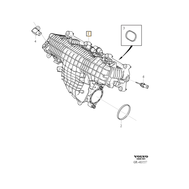 VOLVO V60 XC40 kolektor ssacy dolotowy silnika OE 32292907