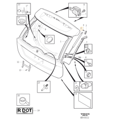 VOLVO XC60 I silownik sprezyna gazowa klapy bagaznika OE 31365719