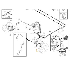 VOLVO XC40 elastyczny przewod hamulcowy prawy lewy przod OE 31658254
