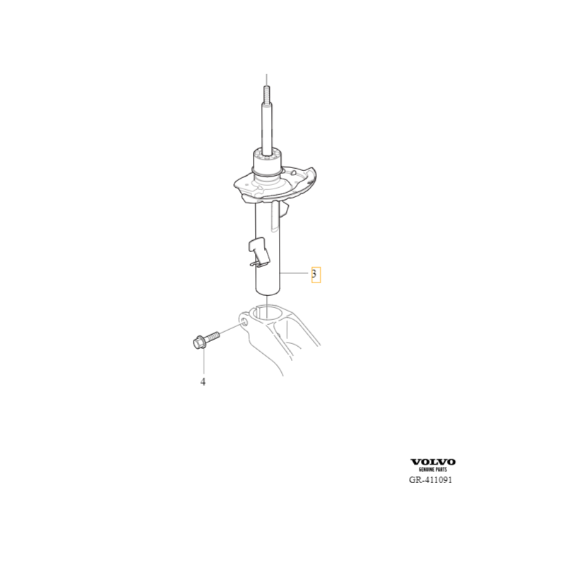VOLVO V70 XC70 oryginalny amortyzator zawieszenia lewy przod OE 31429128
