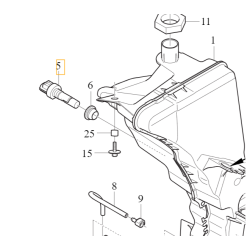 VOLVO XC60 II czujnik poziomu plynu spryskiwaczy OE 32282609 32328238