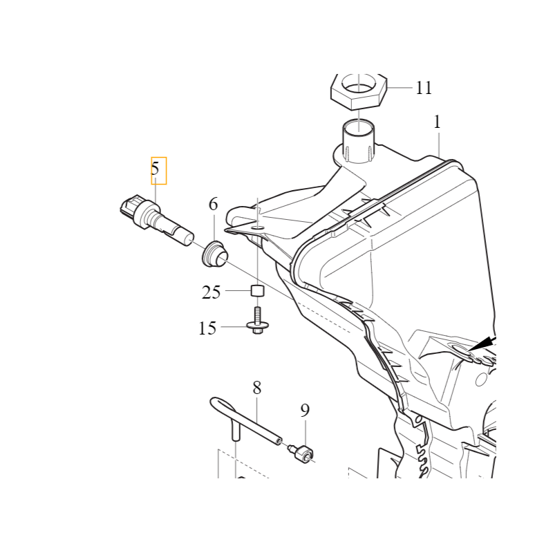VOLVO XC60 II czujnik poziomu plynu spryskiwaczy OE 32282609 32328238