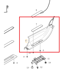 VOLVO XC90 II tylna lewa nakladka progowa wewn OE