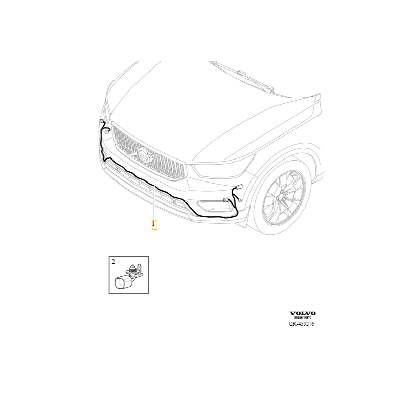 VOLVO XC40 wiazka instalacja zderzaka kamery przod OE 32356352