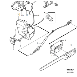 VOLVO S60 S80 V70 XC70 oryginalny zamek drzwi prawy tyl rygiel OE 30699756