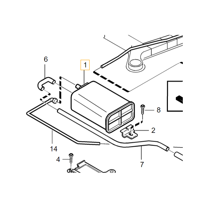 VOLVO S70 C70 S80 V70 XC70 filtr weglowy oparow paliwa OE 30684417