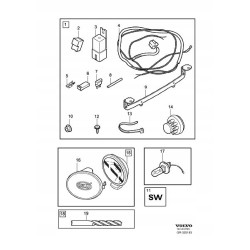 VOLVO V70 lampy dalekosiezne zestaw montazowy kpl