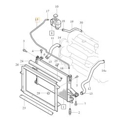 VOLVO S60 V70 S80 przewod zbiornika wyrownawczego OE 981376