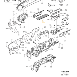 VOLVO XC60 XC90 II oslona roletka schowka tunelu srodkowego alu OE 31694722
