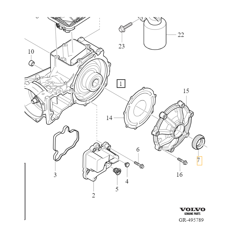 VOLVO S60 V60 S90 V90 XC60 XC90 II uszczelniacz polosi mostu OE 32240039