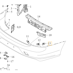 VOLVO S90 S90L prawy wspornik koszyk czujnika parkowania tyl OE 32274071