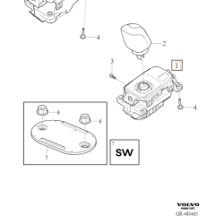 VOLVO S60 V60 S90 V90 XC60 XC90 lewarek wybierak galka Orrefors OE 32280785