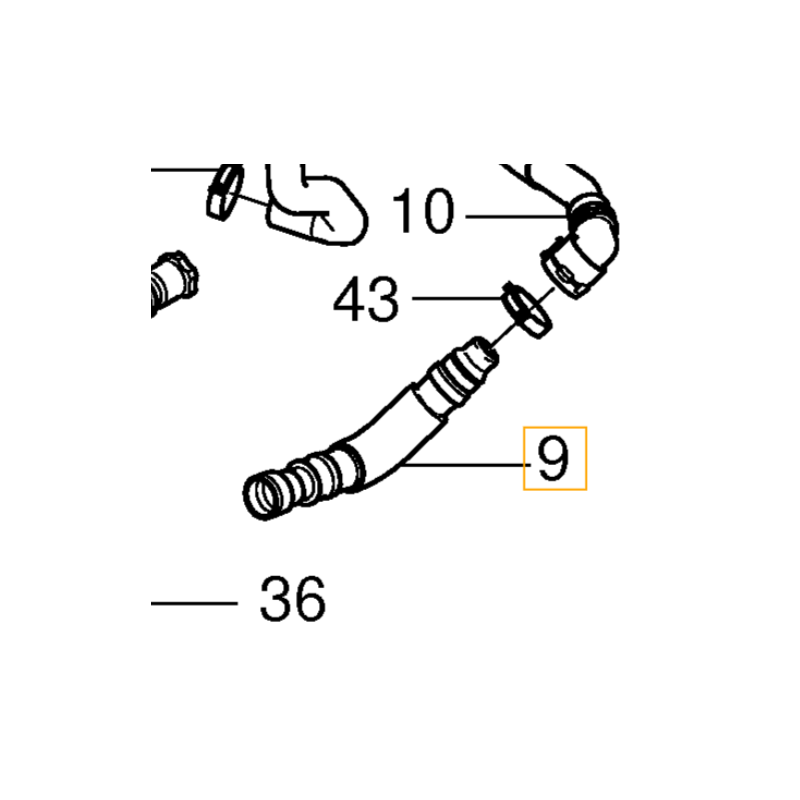 VOLVO C30 C70 S40 V50 przewod rura ukladu chlodzenia z oslona 2.0D OE