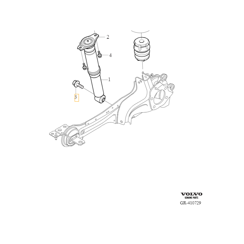 VOLVO V50 S80 V70 XC60 sruba amortyzatora tyl M16x105 OE 999492
