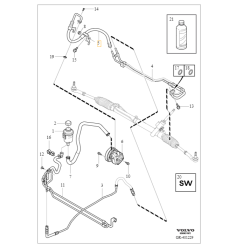 VOLVO S80 V70 XC60 XC70 przewod wspomagania kierownicy 2.4D OE 31302069