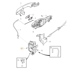 VOLVO XC90 XC60 S90 V90 S60 śruba zamka drzwi OE 30640597