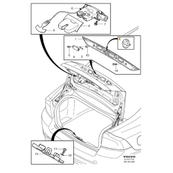 VOLVO S80 S80L zaślepka listwy klamki klapy bagażnika OE 30715026