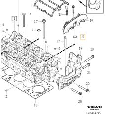 VOLVO V40 S60 V60 S80 V70 uszczelka oring pokrywy zaworow 1.6 OE 30640625
