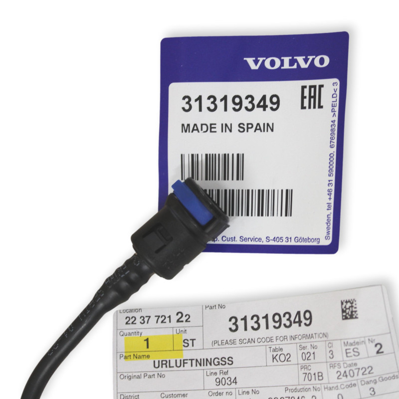 VOLVO V40 V40CC przewod odpowietrzajacy ukladu chlodzenia OE 31319349