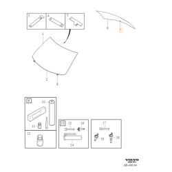 VOLVO V40 V60 XC40 uszczelka trzpienia wycieraczki szyby tyl OE 31298319