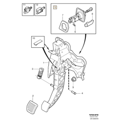 VOLVO S60 V60 S80 V70 XC60 XC70 pompa pedalu sprzegla OE 31325384