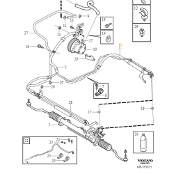 VOLVO XC90 V8 przewod cisnieniowy ukladu wspomagania kierownicy OE 31340945