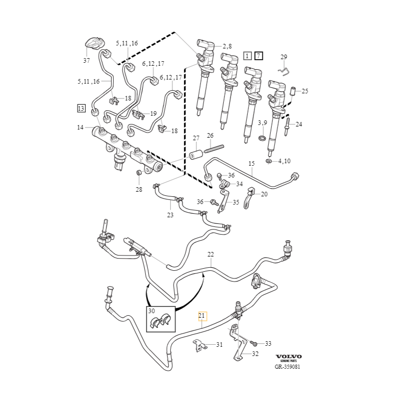 VOLVO S80 V70 przewod paliwowy filtra pompa mesko zenski 2.0D OE 30725801