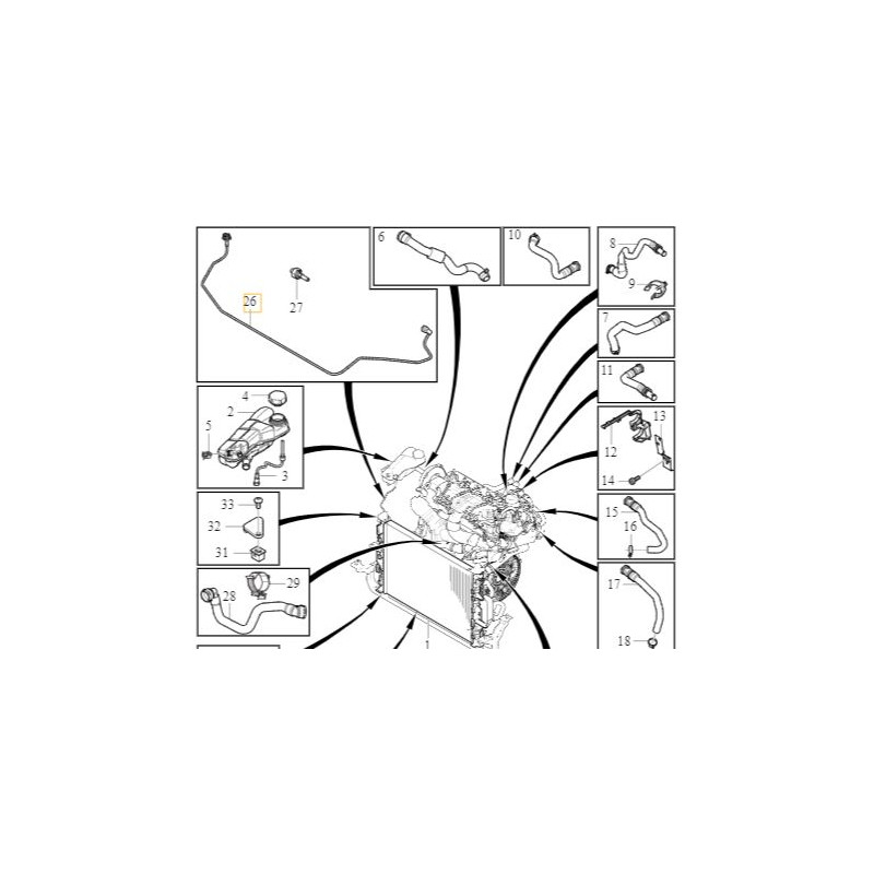 VOLVO V40 V40 CC wezyk odpowietrznika OE 31319348