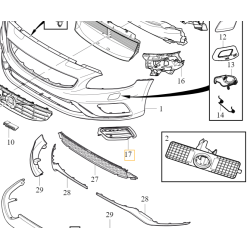 VOLVO S60 V60 lewa kratka atrapa zderzaka R-Design bez PDC OE 31383154
