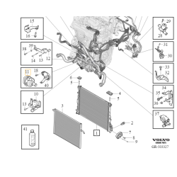 VOLVO S60 V60 S90 V90 XC40 XC60 XC90 dodatk pompa wody hybryda OE 31493259